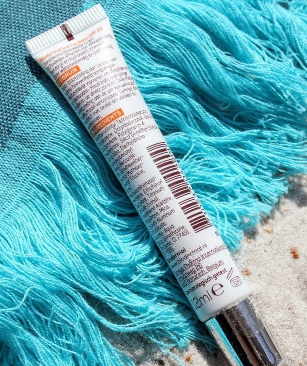 Biodermal Sun Lipbalm SPF25 - Tube 12 Ml - Natural Pink - Lippenbalsem 4 Biodermal Sun Lipbalm SPF25 - Tube 12 Ml - Natural Pink - Lippenbalsem - Afbeelding 2