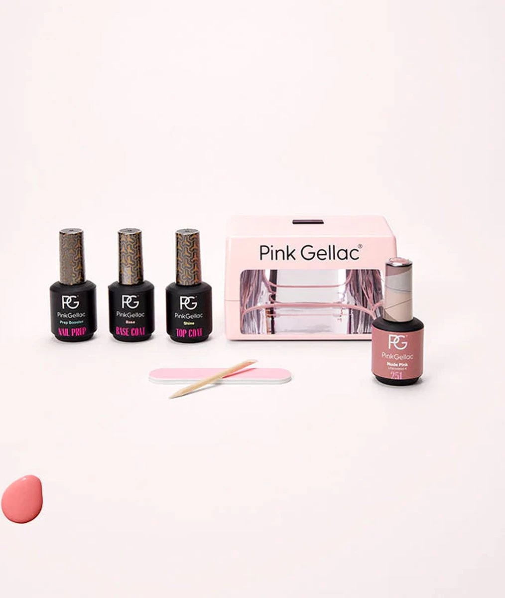 Pink Gellac - Starterspakket Neutral Sense - Met 1 Roze Kleur En LED Lamp - Manicure Set 3 Pink Gellac - Starterspakket Neutral Sense - Met 1 Roze Kleur En LED Lamp - Manicure Set