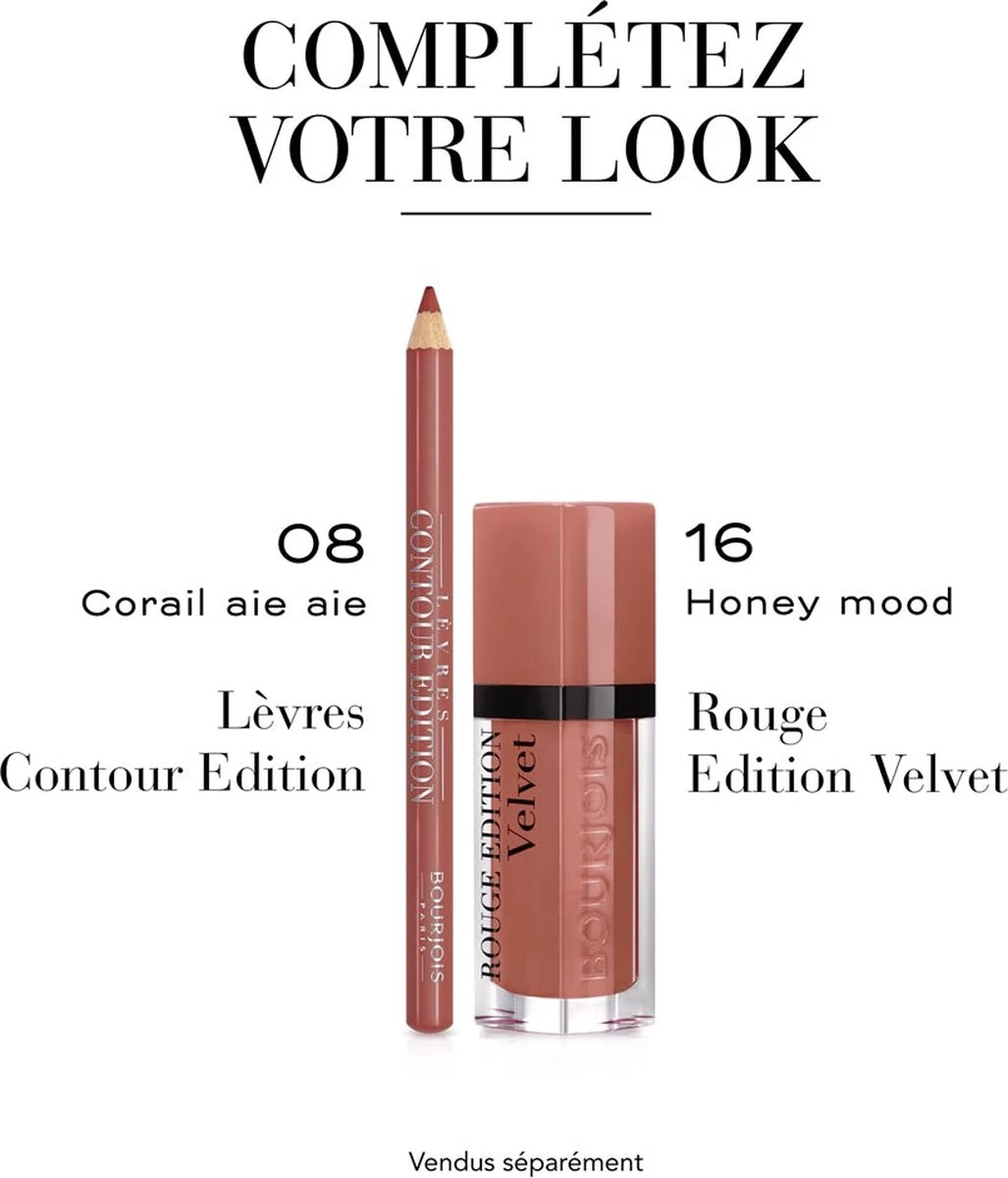 Bourjois - Levres Contour Edition Lip Liner Contour Lip Pencil 1,14 G 08 Corail Aie Aie - 7 Bourjois - Levres Contour Edition Lip Liner Contour Lip Pencil 1,14 G 08 Corail Aie Aie - - Afbeelding 5