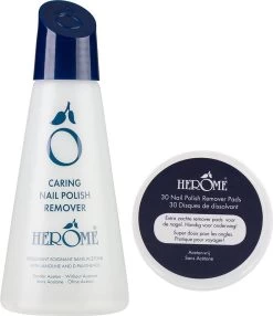 Herome Combi-Pack Caring Nail Polish Remover Duo - 1x Nagellakremover 120ml & 1x Caring Nail Polish Remover Pads 30