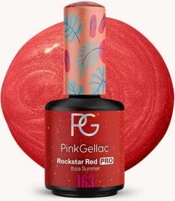 Pink Gellac - Rockstar Red - Gellak - Vegan - Rood - Glanzend - 15ml -Cosmeticawinkel 1042x1200