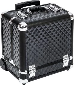 Dreamble Make-up Koffer - Make-up Trolley - Zwart - Rijdbaar - Met Wieltjes - Compact - 8 Vakken - Met Slot - 2 Sleutels -Cosmeticawinkel 1045x1200 4