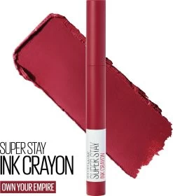 Maybelline SuperStay Ink Crayon Matte Lippenstift - 50 Own Your Empire - Rood - 14 Gr -Cosmeticawinkel 1057x1200 2
