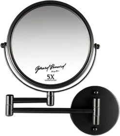 Make-up Wandspiegel Knikarm Mat Zwart - 5x Vergroting 20cmØ -Cosmeticawinkel 1061x1200 1