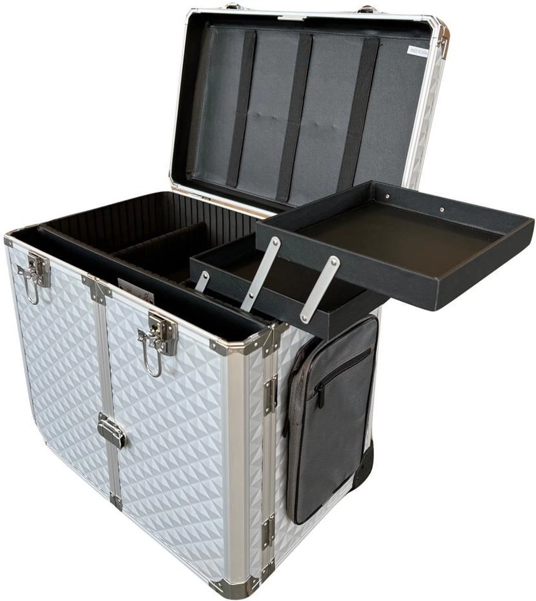 Pedicure Koffer/trolley - Professional Pedicure Case - Zilver Disco 3 Pedicure Koffer/trolley - Professional Pedicure Case - Zilver Disco