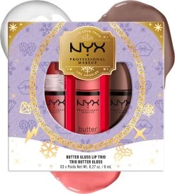 NYX Professional Makeup - Holidays 2022 Mrs Claus - Butter Gloss Trio - Lip Gloss -Cosmeticawinkel 1083x1200