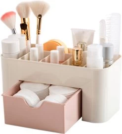 IBright Make-Up Organizer Met Lade - Cosmetica Opbergdoos - Bureau Organizer - Roze -Cosmeticawinkel 1098x1200 4
