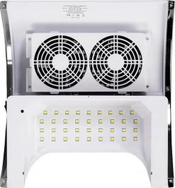 Merkloos UV/LED Lamp - 80W - Inclusief Afzuiging - Wit - Timer - 2 In 1 Nagellamp - Gellak - Salon - Nagelsalon - Afzuiger Nagels - Nagellamp - Nageldroger - UV Lamp - Led Lamp -Cosmeticawinkel 1118x1200 2