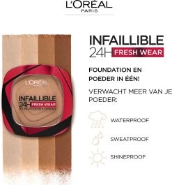 L'Oréal Paris Infaillible 24H Fresh Wear Foundation In A Powder - 300 Amber - Foundation En Poeder In één - 8gr 16 L'Oréal Paris Infaillible 24H Fresh Wear Foundation In A Powder - 300 Amber - Foundation En Poeder In één - 8gr -Cosmeticawinkel 1119x1200 1