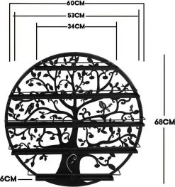 Confibel Nagellak Houder - Nagellak Flesjes Organizer - Essentiële Oliën Organizer - Rek Voor Flesjes - Wanddecoratie - Zwart -Cosmeticawinkel 1125x1200 7