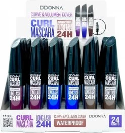 D'Donna - Curl Mascara - Paars - Waterproof - 1 Flesje Met 8 Gram Inhoud -Cosmeticawinkel 1128x1200 5