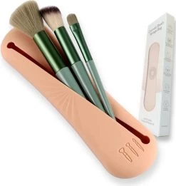 Beautious® Make Up Organizer - Beauty Organizer - Kwastenhouder - Compact - Siliconen - Khaki