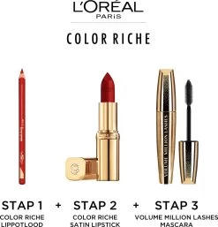 L’Oréal Paris Make-Up Designer Color Riche Satin Lipstick - 231 Sepia Silk - Nude - Verzorgende Lippenstift Met Arganolie Voor Een Comfortabel Gevoel - 4,54 Gr -Cosmeticawinkel 1154x1200 2
