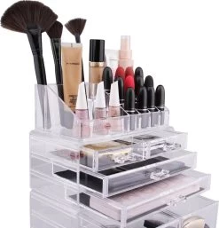 Beauty Attraction Make Up Organizer – Opbergdoos – Nagellak – Organizer 22 X 2,12 X 5,8 CM – 24 X 15 X 11 CM – Transparant -Cosmeticawinkel 1155x1200 1