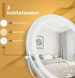Great's® Make Up Spiegel Met LED Verlichting- ⌀ 40cm - Visagie Spiegel Rond - Extra Close Up Spiegeltje 10x - Wit 13 Great's® Make Up Spiegel Met LED Verlichting- ⌀ 40cm - Visagie Spiegel Rond - Extra Close Up Spiegeltje 10x - Wit -Cosmeticawinkel 1157x1200 3
