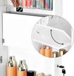 Nancy's Make-up Organizer – Sieraden & Spiegelkast – Spiegelkast, Deur & Wandhouder Met Binnenspiegel – Make-up Opbergen -Cosmeticawinkel 1169x1200 4