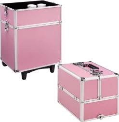 TecTake Cosmetica Koffer Met 3 Etages - Roze - Make-up Koffer -Cosmeticawinkel 1172x1200 10