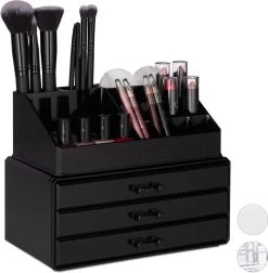 Relaxdays Make-up Organizer - Sieradendoosje - Cosmetica - Zwart -Cosmeticawinkel 1177x1200 18