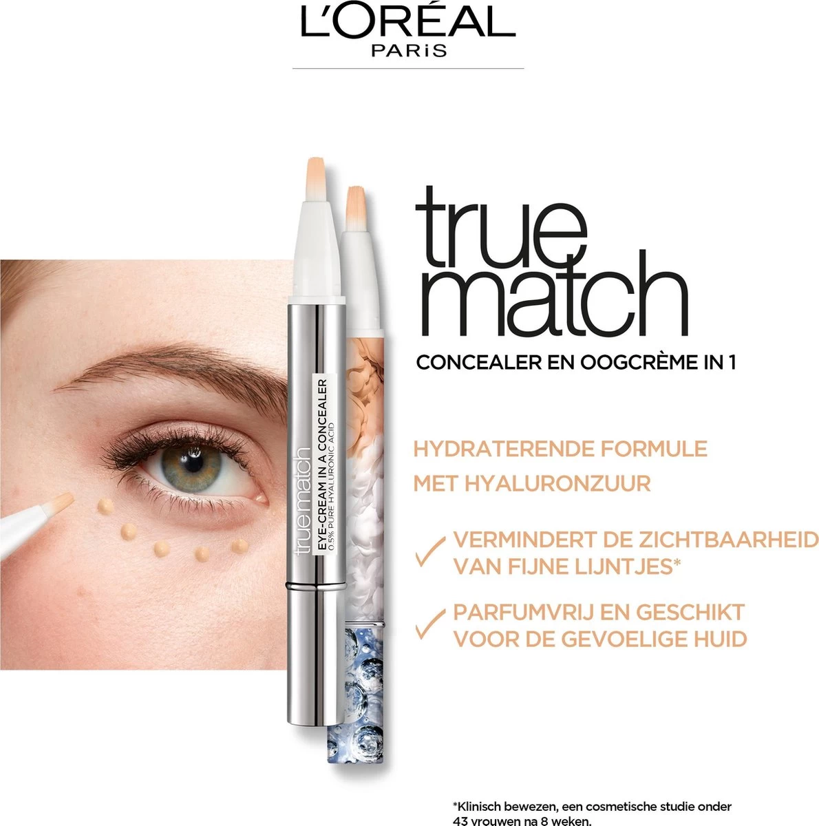 L’Oréal Paris True Match Touche Magique Concealer - 4-7D Golden Sable 10 L’Oréal Paris True Match Touche Magique Concealer - 4-7D Golden Sable - Afbeelding 8