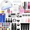 Polygel- Polygel Starter Set Professional - Polygel Nagels- Pakket Omvat 1x80W Nagel Droger Lamp 4 X Poly Gel 1 X Top Coat 1 X Base Coat 3 X UV Gel 3 X Acryl Poeder 1 X Mini Nail Boor Machine 1 X Gradient Crystal Nail Borstel 1x20Pcs Nail -Cosmeticawinkel 1191x1200 2