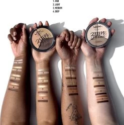 NYX Professional Makeup 3 Steps To Sculpt Face Sculpting Palette - Light 3STS02 - Highlighter En Contouring Make-up - 15 Gr -Cosmeticawinkel 1193x1200