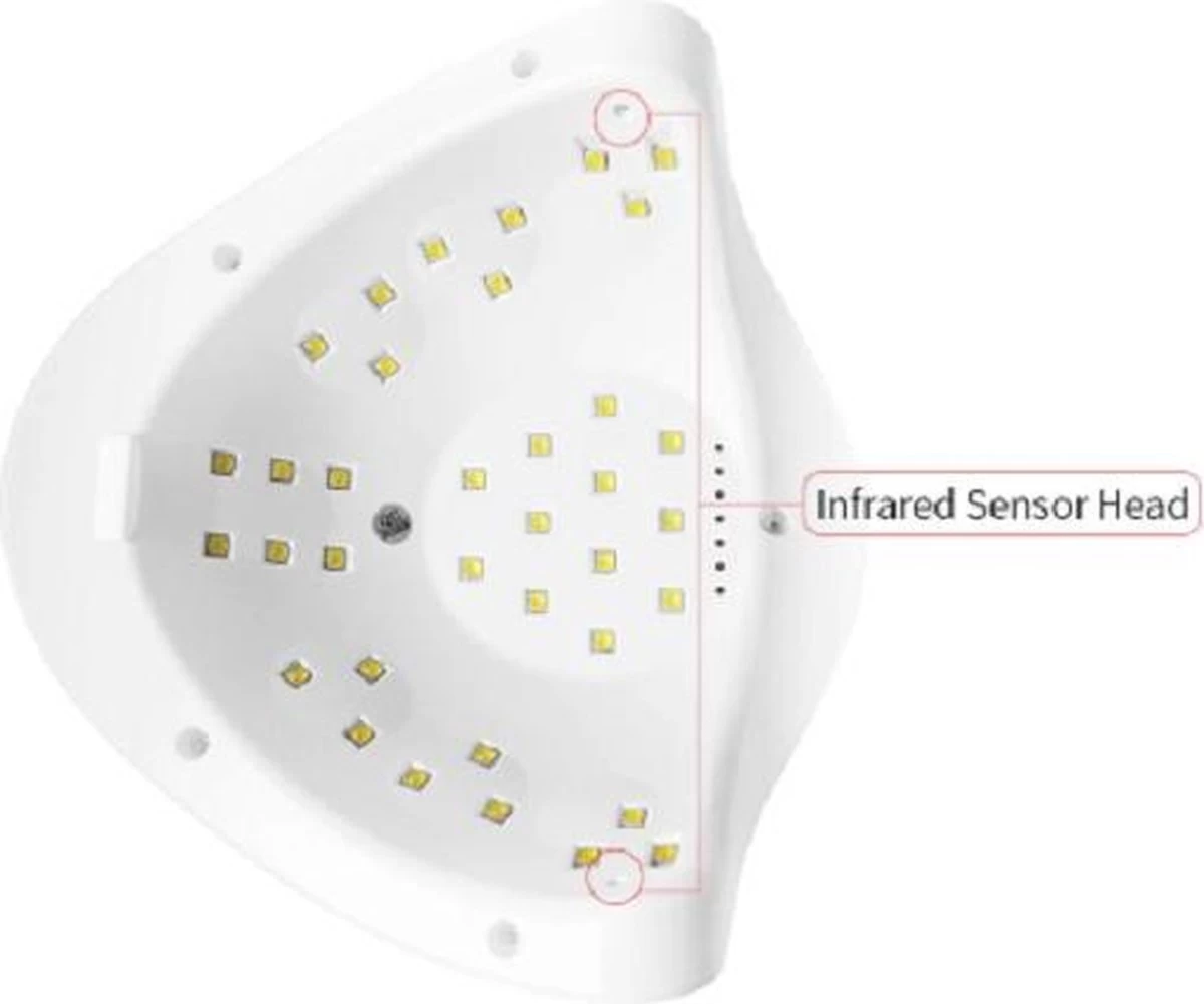 Merkloos Daniqqi - 80 Watt UV LED Lamp Nagels - 45 Leds Nagellamp - Wit 9 Merkloos Daniqqi - 80 Watt UV LED Lamp Nagels - 45 Leds Nagellamp - Wit - Afbeelding 7