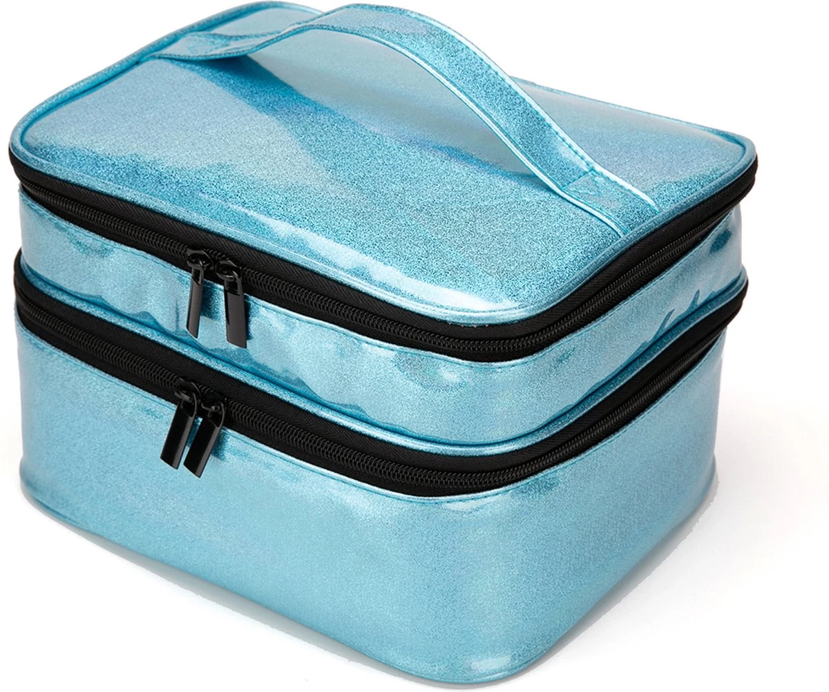 YONO Nagellak Tas - Nagelkoffer Beautycase - Cosmetica Koffer - Manicure Organizer - Blauw 3 YONO Nagellak Tas - Nagelkoffer Beautycase - Cosmetica Koffer - Manicure Organizer - Blauw