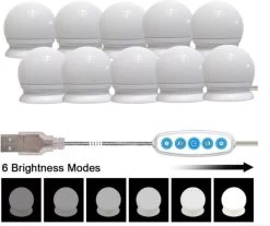 Jumalu Hollywood Spiegellampen – Spiegelverlichting Met 10 LED Lampen – Dimbare Make Up Spiegel Lamp – 4 Meter Kabel -Cosmeticawinkel 1200x1005 3