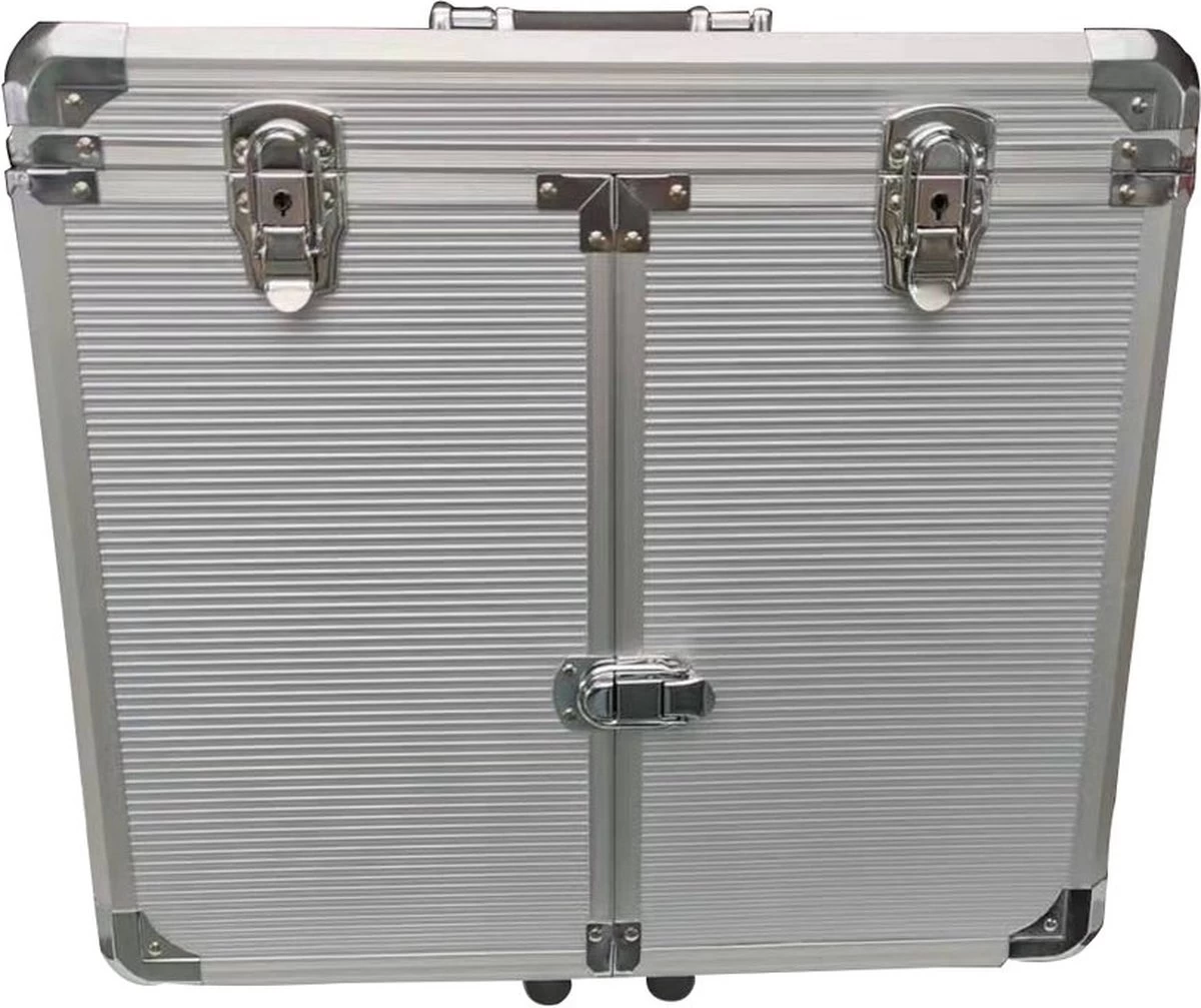 Pedicure Koffer / Trolley - Professional Pedicure Cas- Zilver Streepmotief 4 Pedicure Koffer / Trolley - Professional Pedicure Cas- Zilver Streepmotief - Afbeelding 2