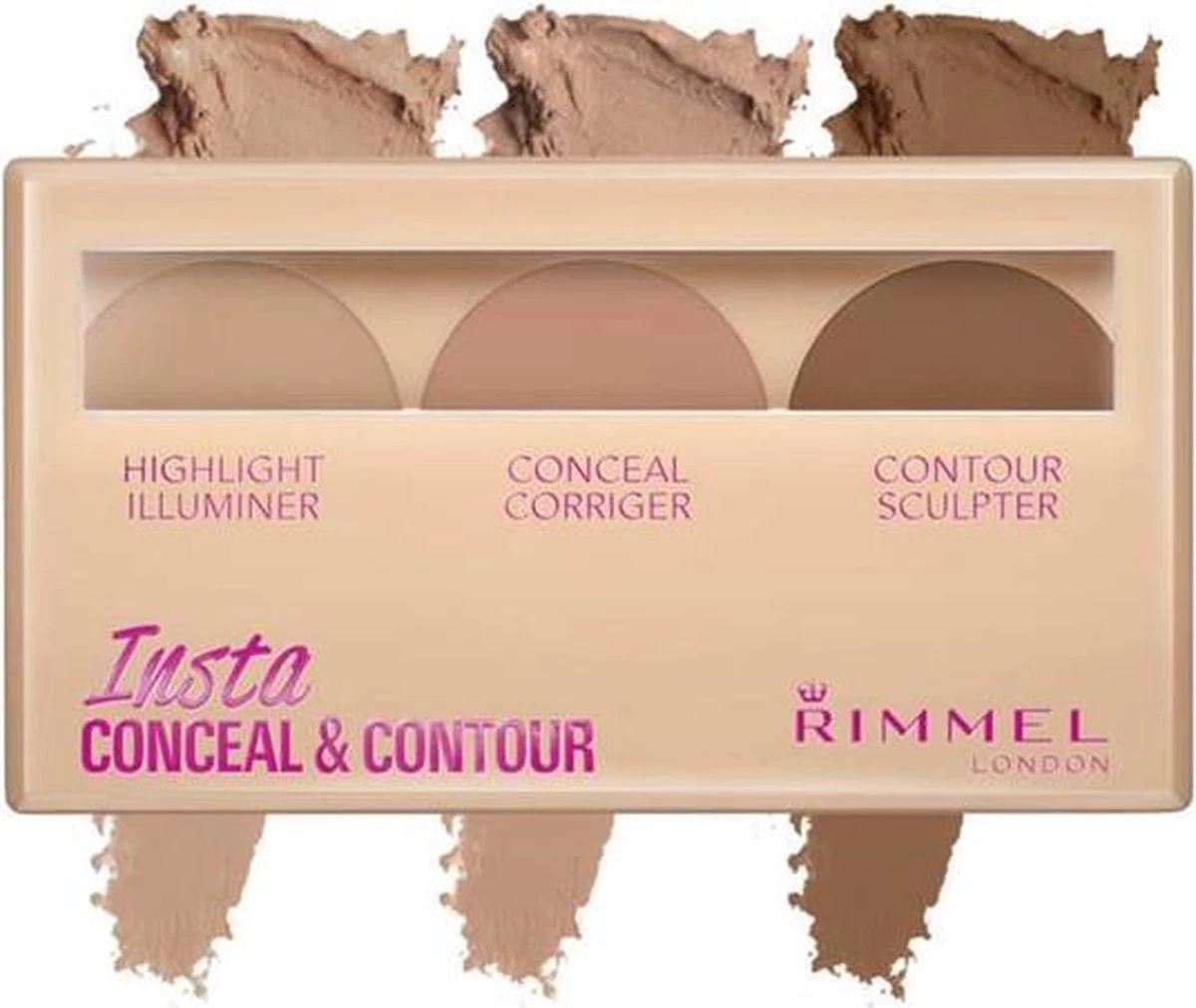 Rimmel London Rimmel Insta Conceal & Contour Palette - 020 Medium 7 Rimmel London Rimmel Insta Conceal & Contour Palette - 020 Medium - Afbeelding 5