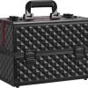 Make-upkoffer, Kapperskoffer, Cosmeticakoffer, Lege Nagelkoffer, Multikoffer, Afsluitbaar Voor Nageldesign/massageolie/fotoapparatuur, 34,7 X 22,2 X 25 Cm , Volledig Zwart HM-YAHEE-411233 -Cosmeticawinkel 1200x1038 4