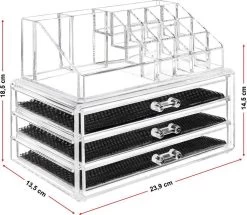 Merkloos Make-up Organizer, Make Up Opberger, 3 Laden, Opbergdoos, Make-up Bewaardoos 7 Merkloos Make-up Organizer, Make Up Opberger, 3 Laden, Opbergdoos, Make-up Bewaardoos -Cosmeticawinkel 1200x1043 6