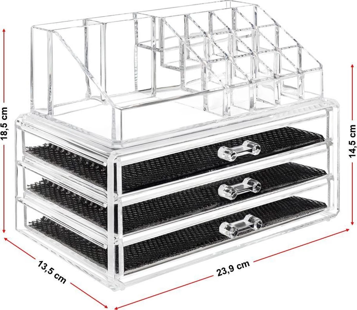 Merkloos Make-up Organizer, Make Up Opberger, 3 Laden, Opbergdoos, Make-up Bewaardoos 5 Merkloos Make-up Organizer, Make Up Opberger, 3 Laden, Opbergdoos, Make-up Bewaardoos - Afbeelding 3