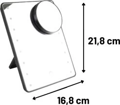 Orange85 Make-up Spiegel - Met Verlichting - LED - Met Vergrootglas - Zwart -Cosmeticawinkel 1200x1044