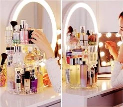 JZK Clear Acryl Home Beauty-organizer 360°, Draaibaare Cosmeticabox Voor Dresser, Slaapkamer, Badkamer, Voor Lippenstift, Kwastjes, Nagellak, Crèmes 7 JZK Clear Acryl Home Beauty-organizer 360°, Draaibaare Cosmeticabox Voor Dresser, Slaapkamer, Badkamer, Voor Lippenstift, Kwastjes, Nagellak, Crèmes -Cosmeticawinkel 1200x1048 2