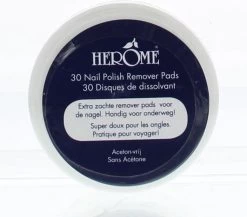 Herome Nagellakremover Pads - Nagellakverwijderaar Pads - Acetonvrij, Mild Reinigend En Droogt Niet Uit - Handig Voor Onderweg Travelsize- 30 Pads -Cosmeticawinkel 1200x1052