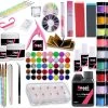 Acrylnagels Set | Nepnagels | Acryl Nagels Kit Starterspakket | Basispakket | Acrylnagels | Nail Art Pakket | 60 Kleuren Acryl Poeders/Glitters | 500 Franse Tips | Acrylic Liquid | Nagel Lijm | Plaknagels | 90 Delig | Nagel Set | Nagelstad -Cosmeticawinkel 1200x1061