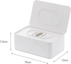 Yamazaki Bakje Voor Vochtige Doekjes - Wit - Met Deksel -Cosmeticawinkel 1200x1073 3