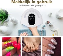 BoraPora Professionele Nageldroger - 280 Watt UV LED Lamp Nagels - 66 Leds - Nagel UV Lamp - Gellak Lamp - Nagellamp - Nagellamp Led - Nagellamp Voor Gel Nagellak - Nagellamp Led Uv - Nagellamp Uv - Nagellamp Gelnagels - Gellak - Nageldroger -Cosmeticawinkel 1200x1074 1