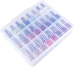 Nagellak Organizer - Koffer Met Vakverdeling - Ruimte Voor 48 Verschillende Nagellakpotjes - 35 X 30 Cm - Kunststof - Naaigarenopbergkoffer -Cosmeticawinkel 1200x1089 2