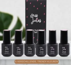 Miss Jules - 6-Delige Gellak Starterspakket - Nagellak - Kleur Pastel - Glanzend & Dekkend Resultaat -Cosmeticawinkel 1200x1094 2