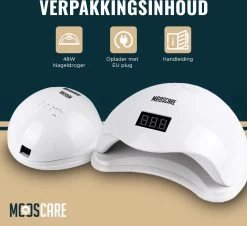 MOOSCARE 48 Watt LED Lamp Voor Gellak Nagels - UV Lamp Gelnagels - Nail Art Nagellamp - Gel Nagellak Nageldroger -Cosmeticawinkel 1200x1096