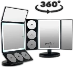 Grote Drieluik LED Make-up Spiegel Touch Knop En Dimmer 1, 3, 5 En 10 Maal Vergroting Inclusief Usb Kabel, Spiegels 10 Grote Drieluik LED Make-up Spiegel Touch Knop En Dimmer 1, 3, 5 En 10 Maal Vergroting Inclusief Usb Kabel, Spiegels -Cosmeticawinkel 1200x1096 4