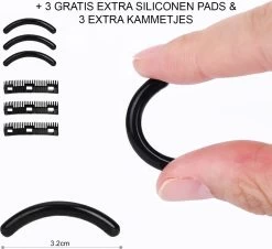 INTER-ESQUE® Wimperkruller - Eyelash Curler + 3x Gratis Extra Siliconen Pad & 3x Extra Kam - Zilver -Cosmeticawinkel 1200x1099 2