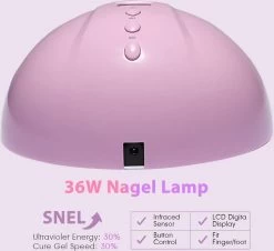 Merkloos Nagel UV Lamp Gelnagels - LED Lamp - Gellak - Nagellak Droger - Nagellak - 36W - Roze -Cosmeticawinkel 1200x1100