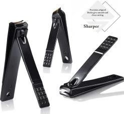 Nagelknipper Set - Pedicureset - 15 Delige - Roestvrij Staal - Met Draagkoffer - Geel Zwart -Cosmeticawinkel 1200x1101