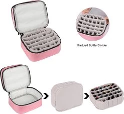 YONO Nagellak Tas - Nagelkoffer Beautycase - Cosmetica Koffer - Manicure Organizer - Roze -Cosmeticawinkel 1200x1102 6