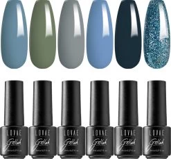 Lovae Cosmetics Gellak - 6-delige Set - Gel Nagellak - Winter Dreams - Gellac - 8ML