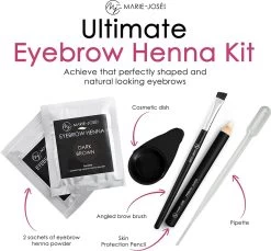 Marie-José & Co Henna Wenkbrauwverf Donkerbruin - Complete Henna Brows Kit - Tattoo Brow Set Voor 20 Paar Wenkbrauwen -Cosmeticawinkel 1200x1114 1