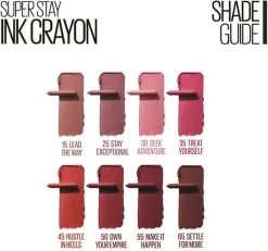 Maybelline SuperStay Ink Crayon Matte Lippenstift - 50 Own Your Empire - Rood - 14 Gr -Cosmeticawinkel 1200x1122 1